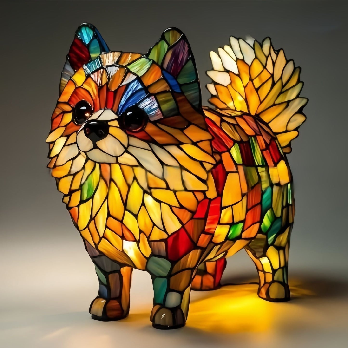 Fifi | Lampe Magique en Verre Coloré en Forme de Chien
