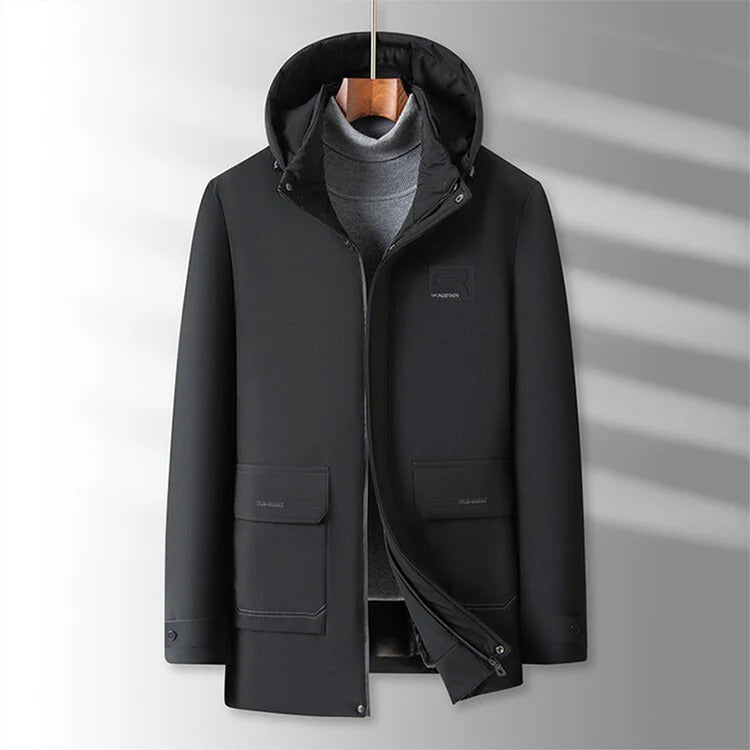 Ulysse | Veste Hiver Moderne avec Capuche et Doublure Confortable pour Hommes