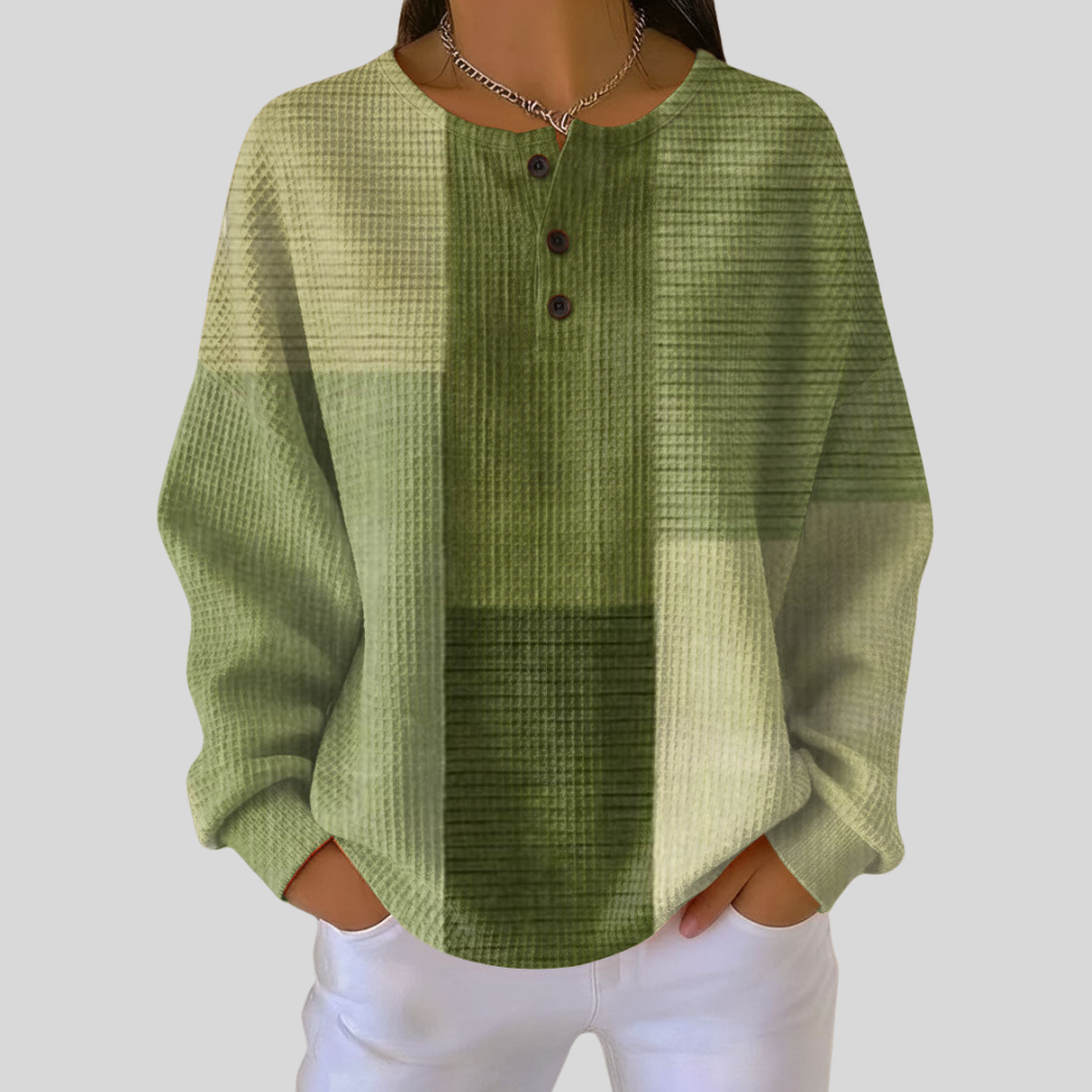 Élia | Pull Femme Épais en Waffle Doux