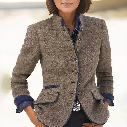 Emma | Blazer Femme Court Élégant Noir ou Bleu Marine