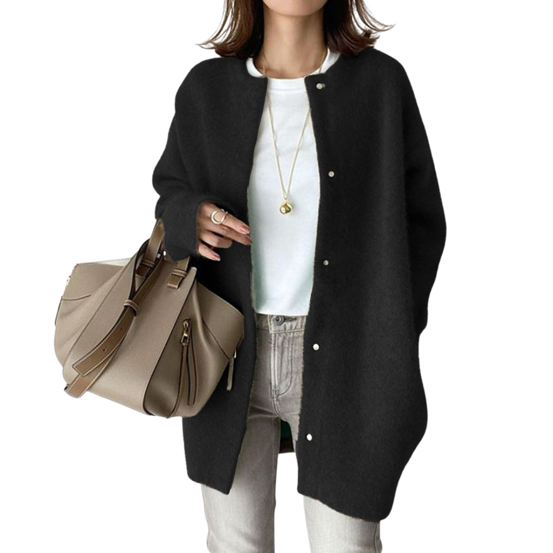 Loïs | Cardigan Femme Oversize en Tricot Doux avec Fermeture à Boutons