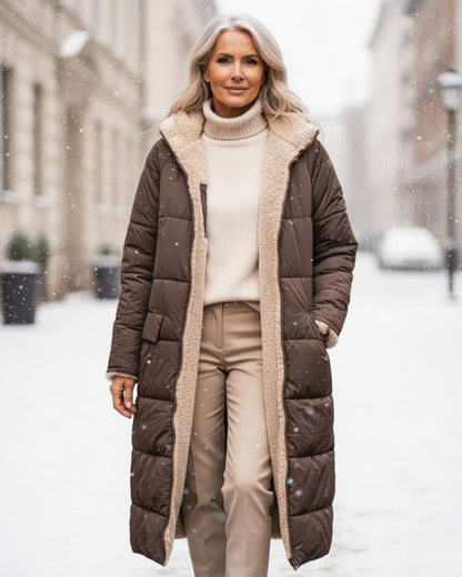 Chloé | Manteau Hiver Femme Réversible en Sherpa et Matelassé 0