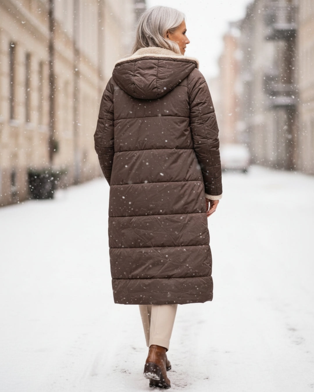 Chloé | Manteau Hiver Femme Réversible en Sherpa et Matelassé 3