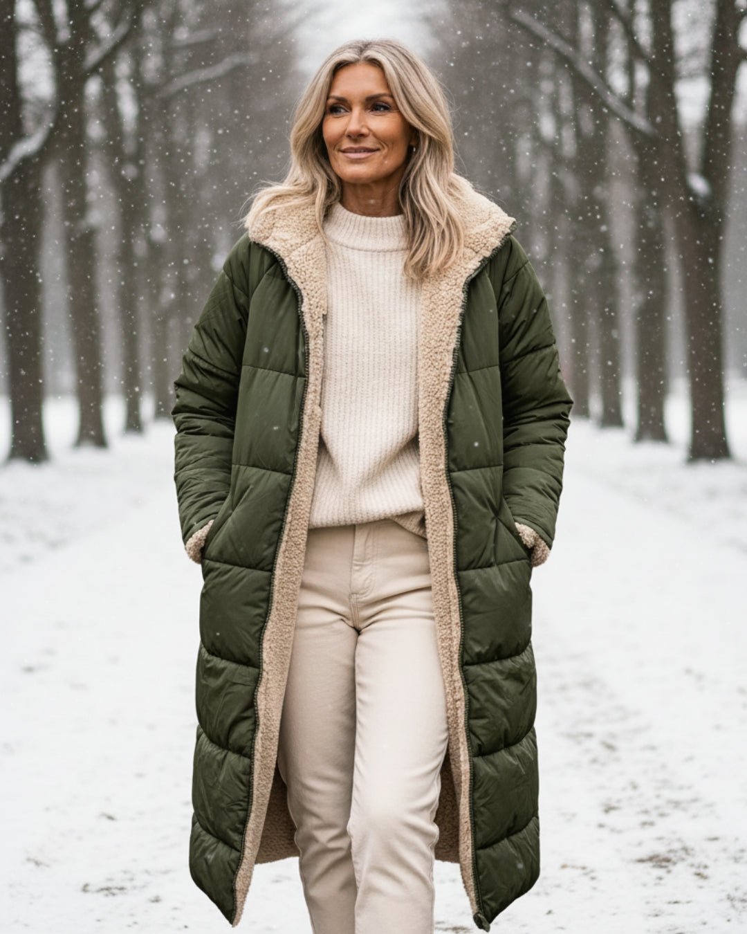 Chloé | Manteau Hiver Femme Réversible en Sherpa et Matelassé 8