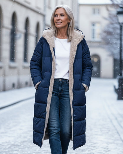 Chloé | Manteau Hiver Femme Réversible en Sherpa et Matelassé 9
