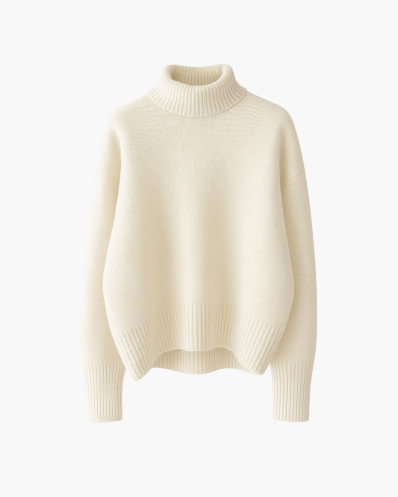 Chloé | Pull Femme Doux à Col Montant Élégant pour Une Allure Chic