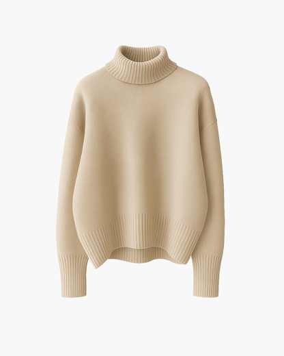 Chloé | Pull Femme Doux à Col Montant Élégant pour Une Allure Chic