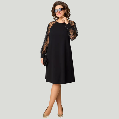 Constance | Robe Femme en Dentelle Noire Élégante pour Soirée Chic