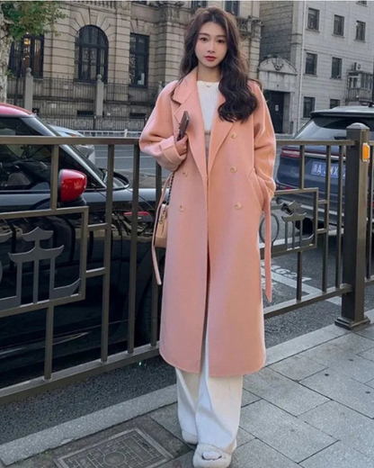 Louisa | Élégant Manteau Hiver Femme en Laine Trench Long Chic