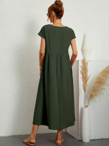 Élodie | Robe d'été Femme Chic Longue en Coton Fluide et Confortable