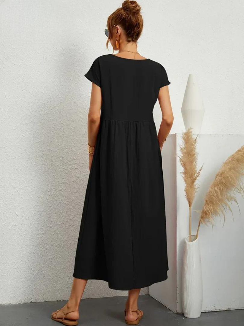 Élodie | Robe d'été Femme Chic Longue en Coton Fluide et Confortable