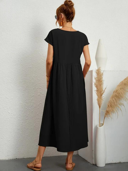 Élodie | Robe d'été Femme Chic Longue en Coton Fluide et Confortable