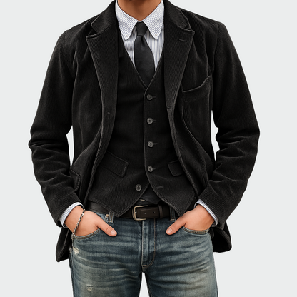 Elyo | Ensemble Blazer et Gilet en Velours pour Homme