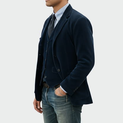 Elyo | Ensemble Blazer et Gilet en Velours pour Homme