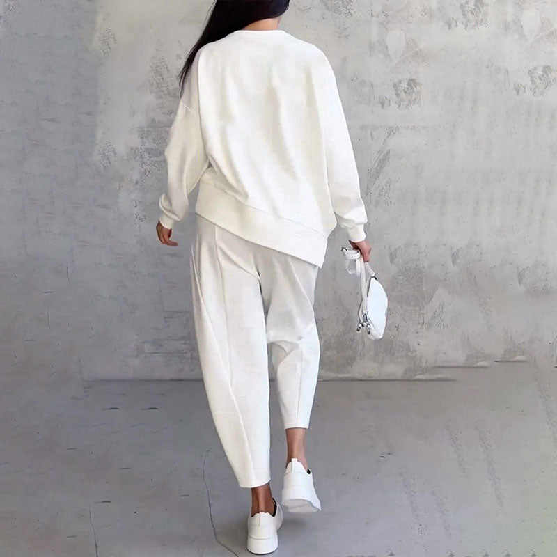 Sophie | Ensemble Deux-Pièces Confortable avec Haut à Manches Longues et Pantalon Ample