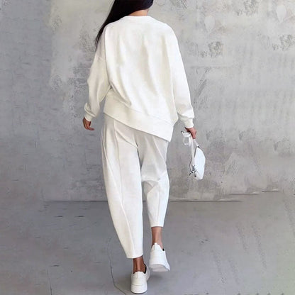 Sophie | Ensemble Deux-Pièces Confortable avec Haut à Manches Longues et Pantalon Ample