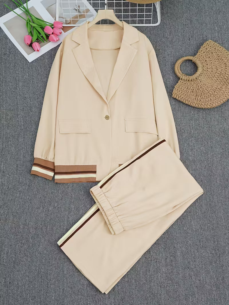 Colette | Ensemble Sportif Chic Femme - Veste Légère et Pantalon Fluide Taille Haute