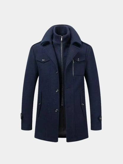 Jean | Manteau Hiver Homme Élégant en Laine pour Un Style Sophistiqué