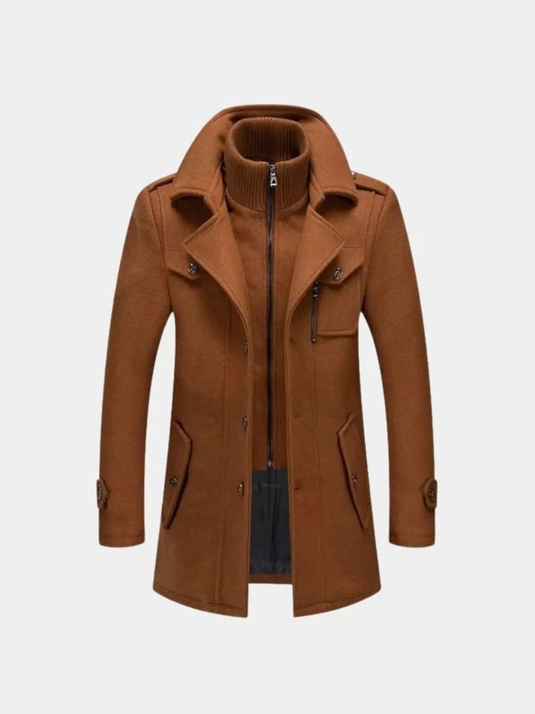 Jean | Manteau Hiver Homme Élégant en Laine pour Un Style Sophistiqué