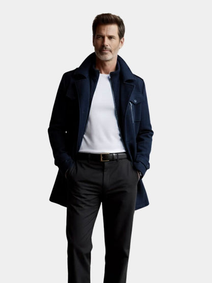 Jean | Manteau Hiver Homme Élégant en Laine pour Un Style Sophistiqué