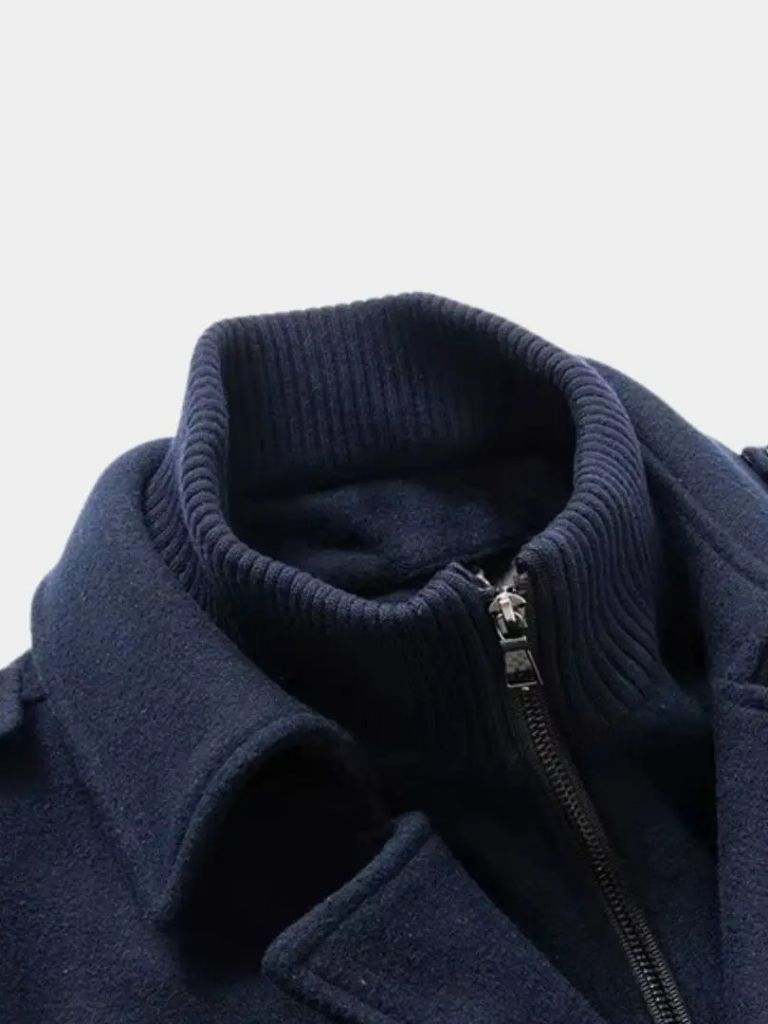 Jean | Manteau Hiver Homme Élégant en Laine pour Un Style Sophistiqué