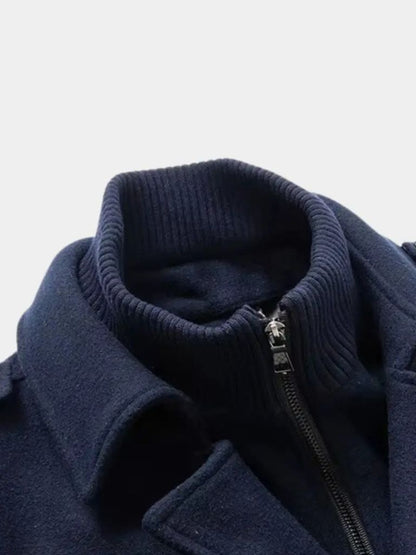 Jean | Manteau Hiver Homme Élégant en Laine pour Un Style Sophistiqué