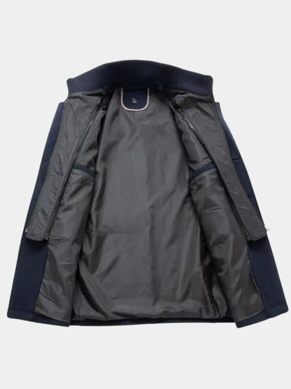 Jean | Manteau Hiver Homme Élégant en Laine pour Un Style Sophistiqué