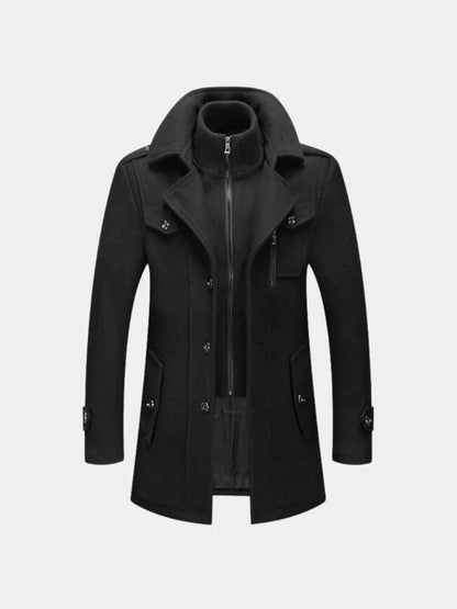 Jean | Manteau Hiver Homme Élégant en Laine pour Un Style Sophistiqué