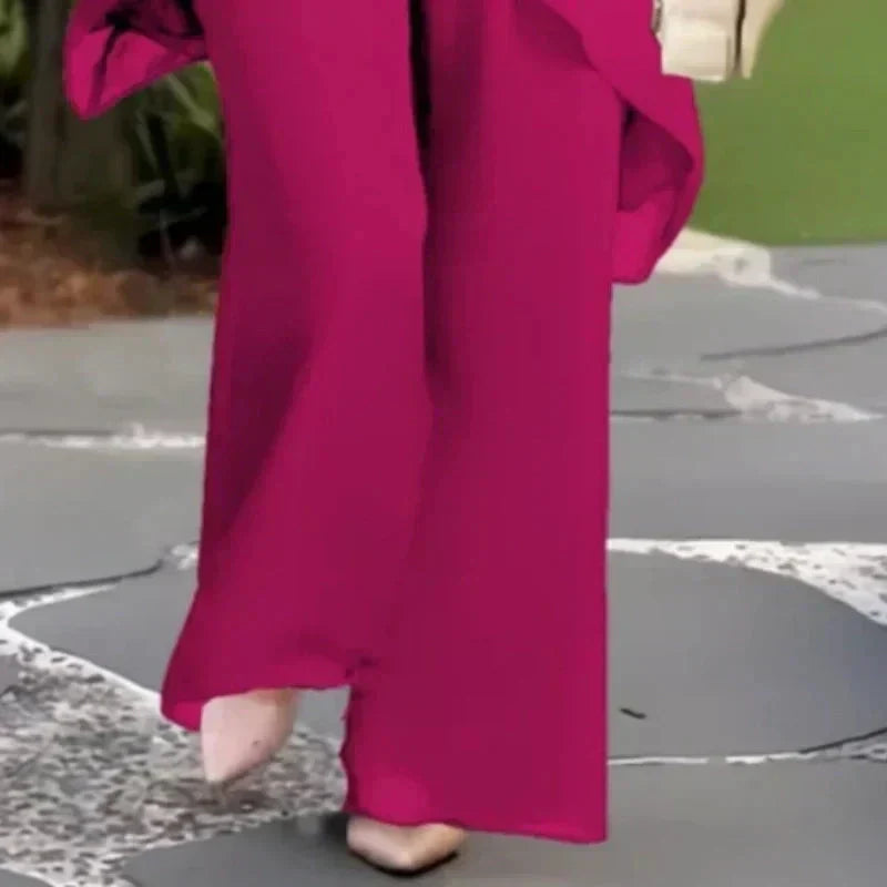 Herlene | Ensemble Tailleur Femme Chic avec Pantalon Asymétrique Élégant