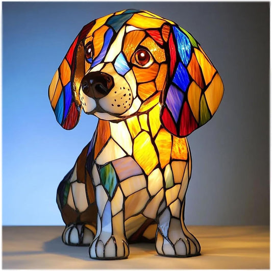 Coco | Lampe Décorative en Verre Coloré en Forme de Chien pour Ambiance Chaleureuse