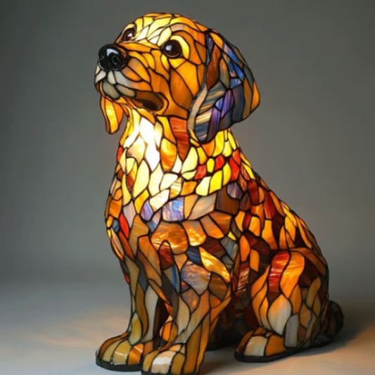 Nounours | Lampe Décorative en Verre Coloré en Forme de Chien pour Une Ambiance Unique