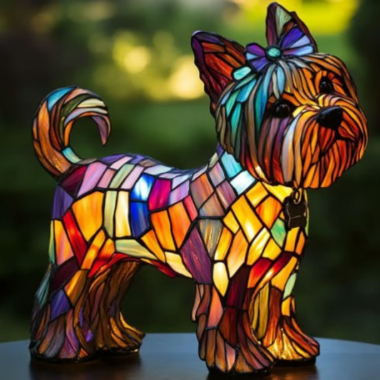Zouzou | Lampe Décorative en Verre Coloré en Forme de Chien pour un Intérieur Magique