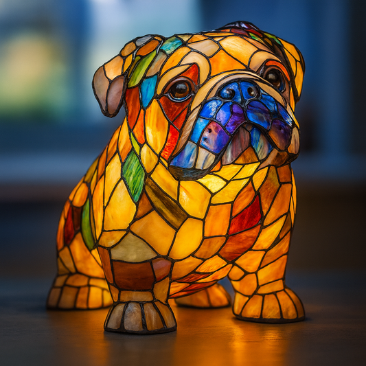 Shadow | Lampe Magique en Verre Coloré en Forme de Chien