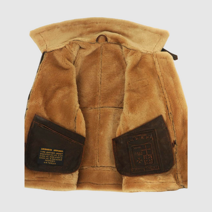 Falco | Veste Cuir Homme Élégant au Style Aviateur Classique