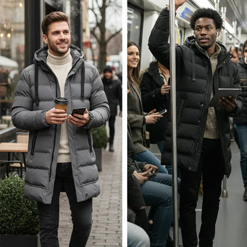 Étienne | Veste Homme Matelassée à Capuche Élégante pour un Style Urbain