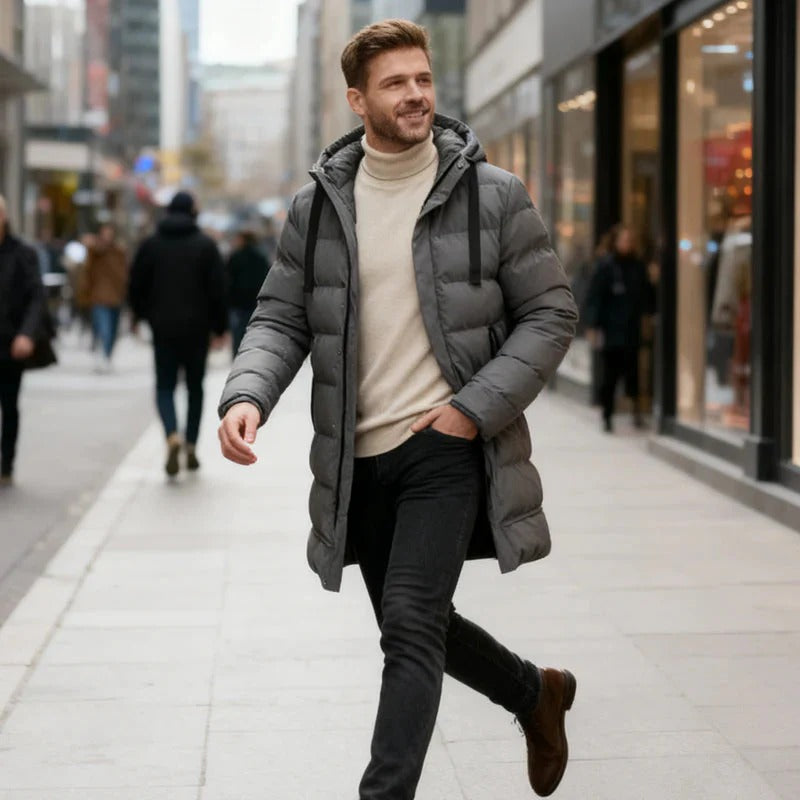 Étienne | Veste Homme Matelassée à Capuche Élégante pour un Style Urbain