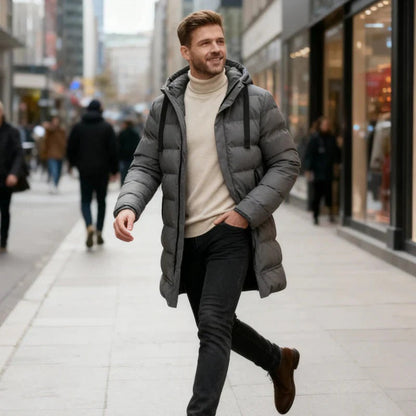 Étienne | Veste Homme Matelassée à Capuche Élégante pour un Style Urbain