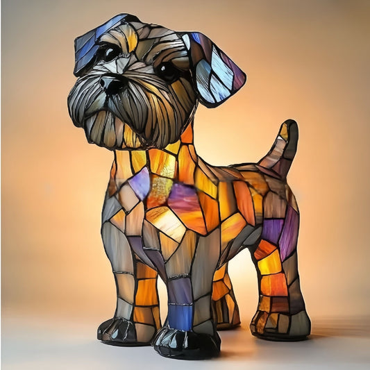 Rocky | Lampe Magique en Verre Coloré pour Amoureux des Chiens