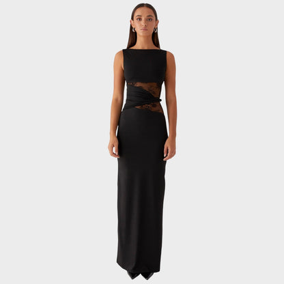 Isaline | Robe Longue Élégante Femme en Dentelle