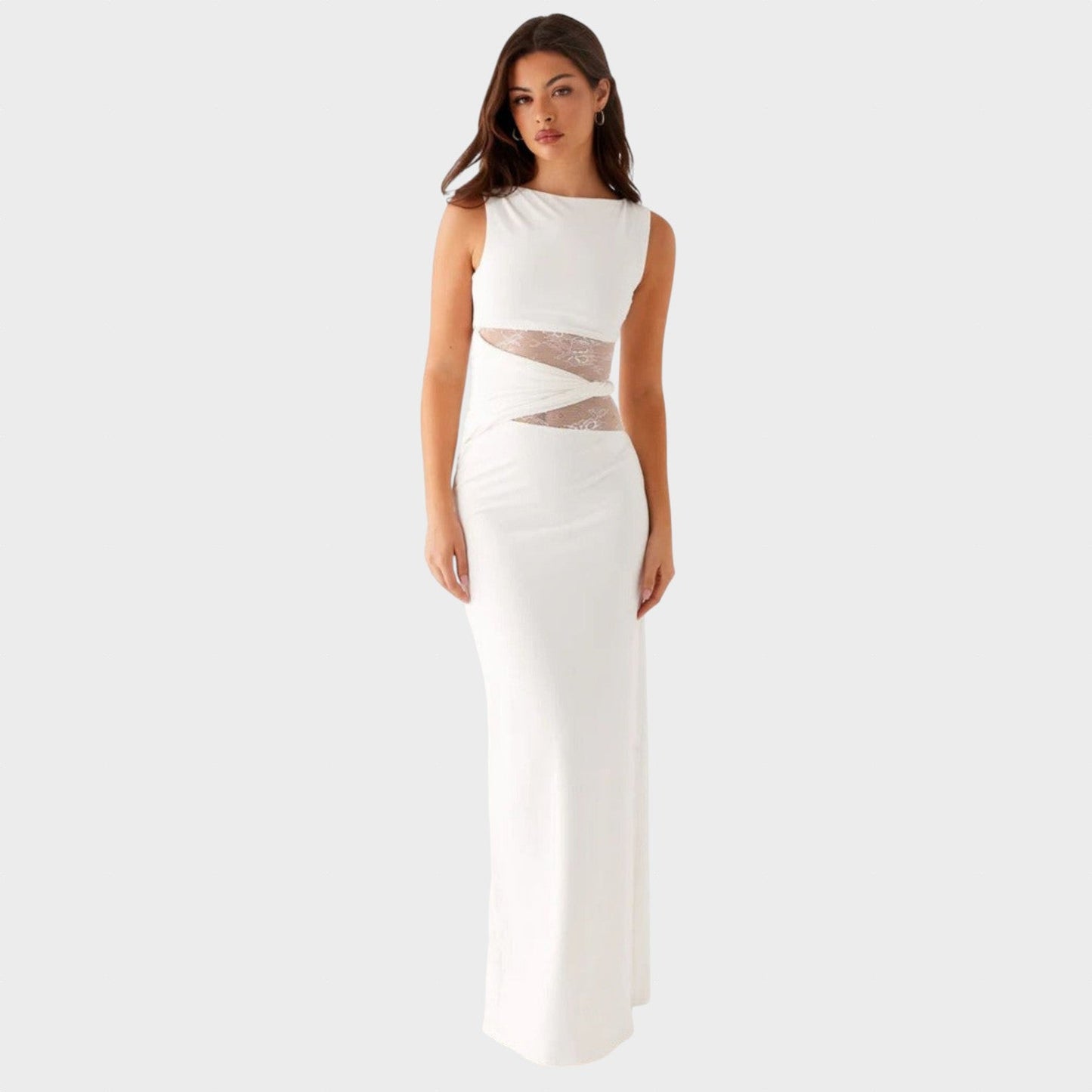 Isaline | Robe Longue Élégante Femme en Dentelle