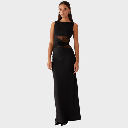 Isaline | Robe Longue Élégante Femme en Dentelle