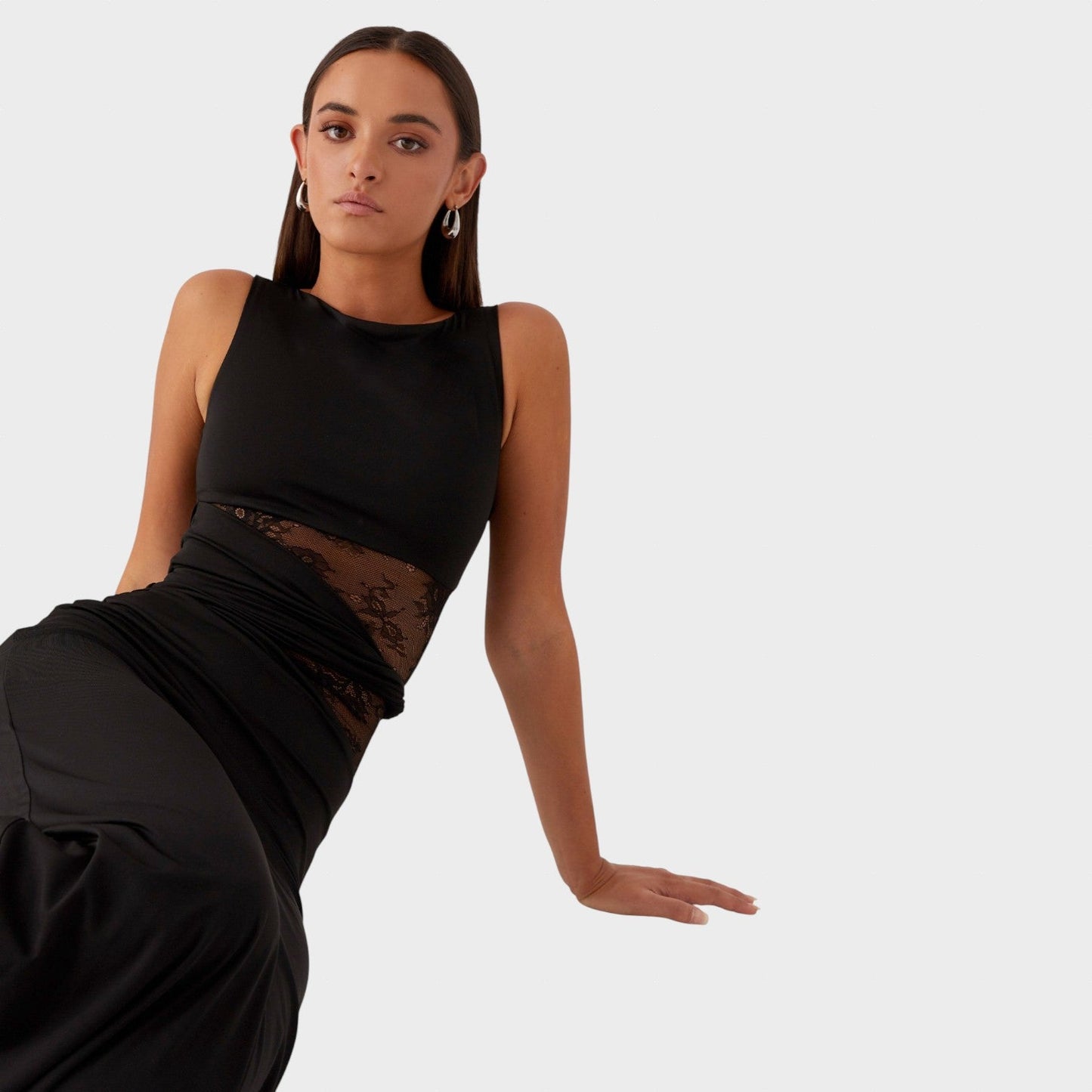 Isaline | Robe Longue Élégante Femme en Dentelle