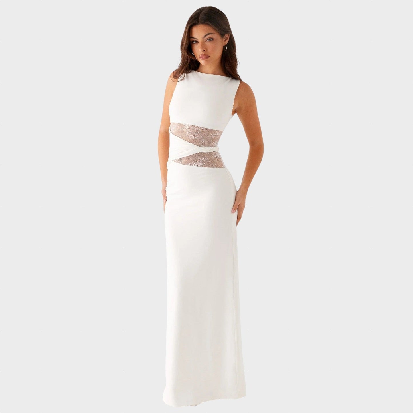 Isaline | Robe Longue Élégante Femme en Dentelle