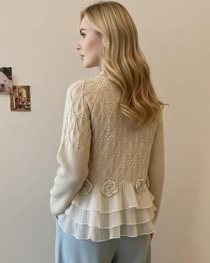 Taylore | Cardigan À Volants Élégant Pour Femmes - Chic, Romantique, Fluide