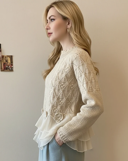 Taylore | Cardigan À Volants Élégant Pour Femmes - Chic, Romantique, Fluide