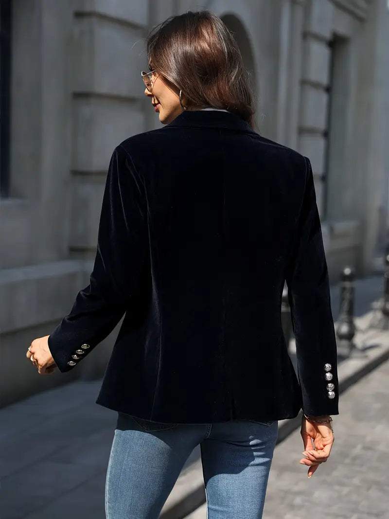 Elise | Veste Femme en Velours Cintrée – Blazer Élégant pour Soirées Chic et Décontractées