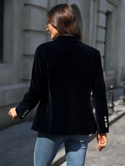 Elise | Veste Femme en Velours Cintrée – Blazer Élégant pour Soirées Chic et Décontractées