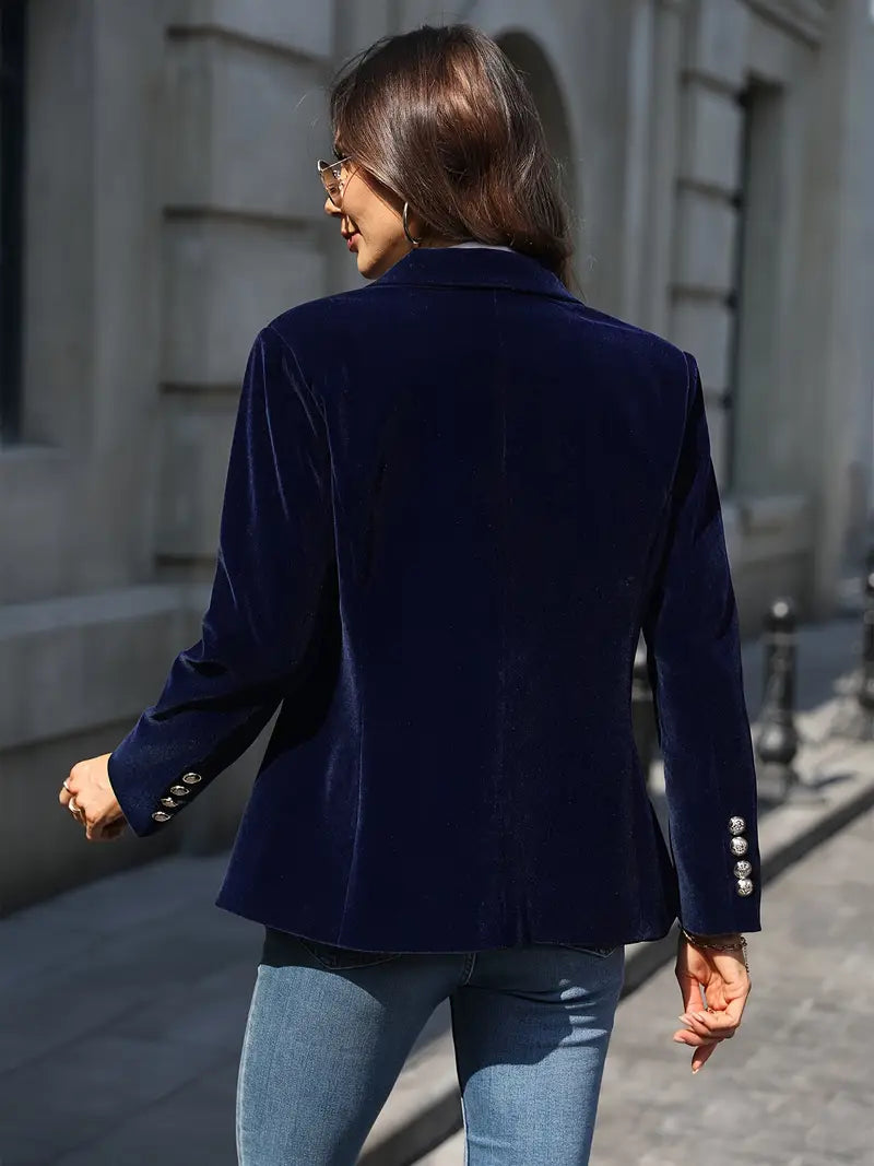 Elise | Veste Femme en Velours Cintrée – Blazer Élégant pour Soirées Chic et Décontractées