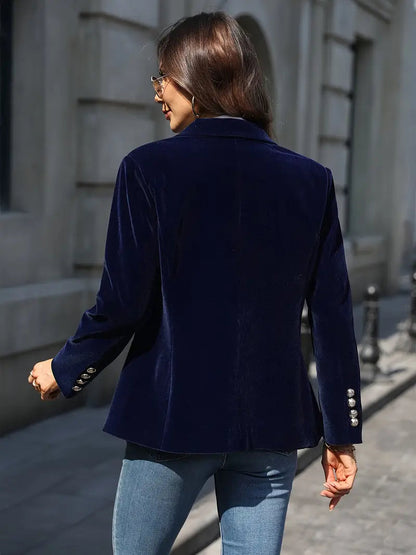 Elise | Veste Femme en Velours Cintrée – Blazer Élégant pour Soirées Chic et Décontractées